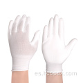 Guantes de mano con recubrimiento de ESD con palma de pum blanca de Hespax